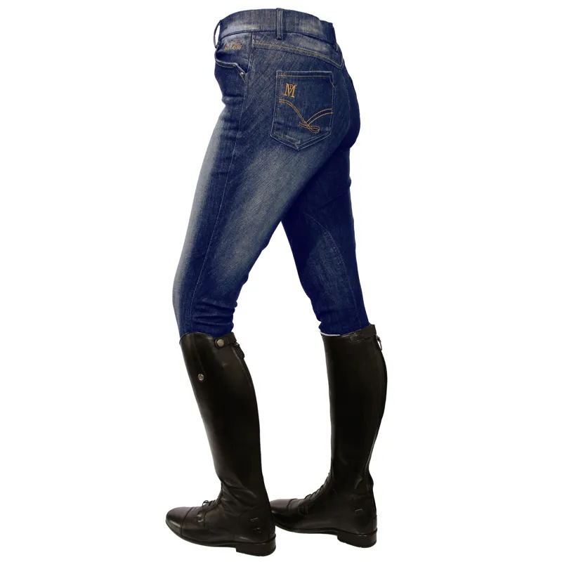 Mark Todd Ladies Dark Denim Breeches - Blue Denim