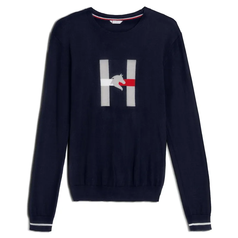 Tommy Hilfiger Women's Horse Summer Knit Sweater - Desert Sky