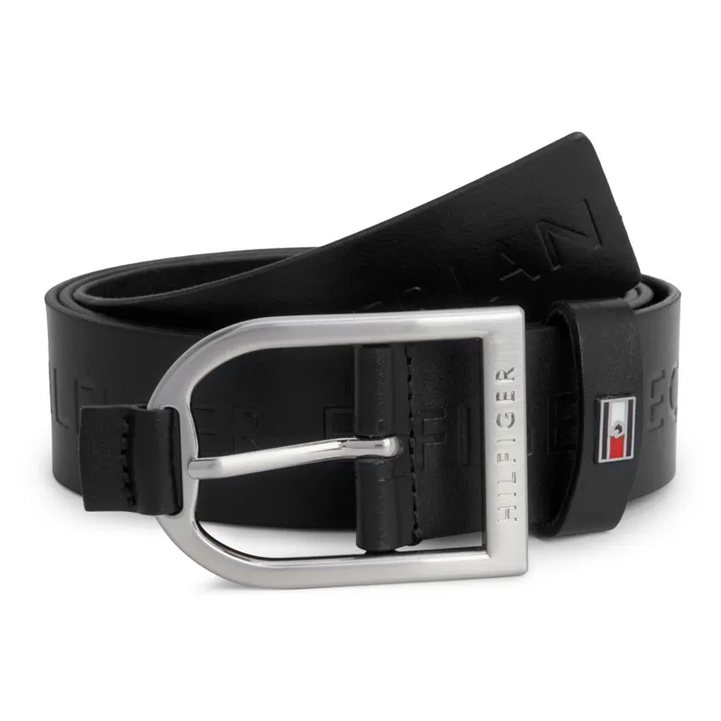 Tommy Hilfiger Men's Stirrup Buckle Belt - Desert Sky