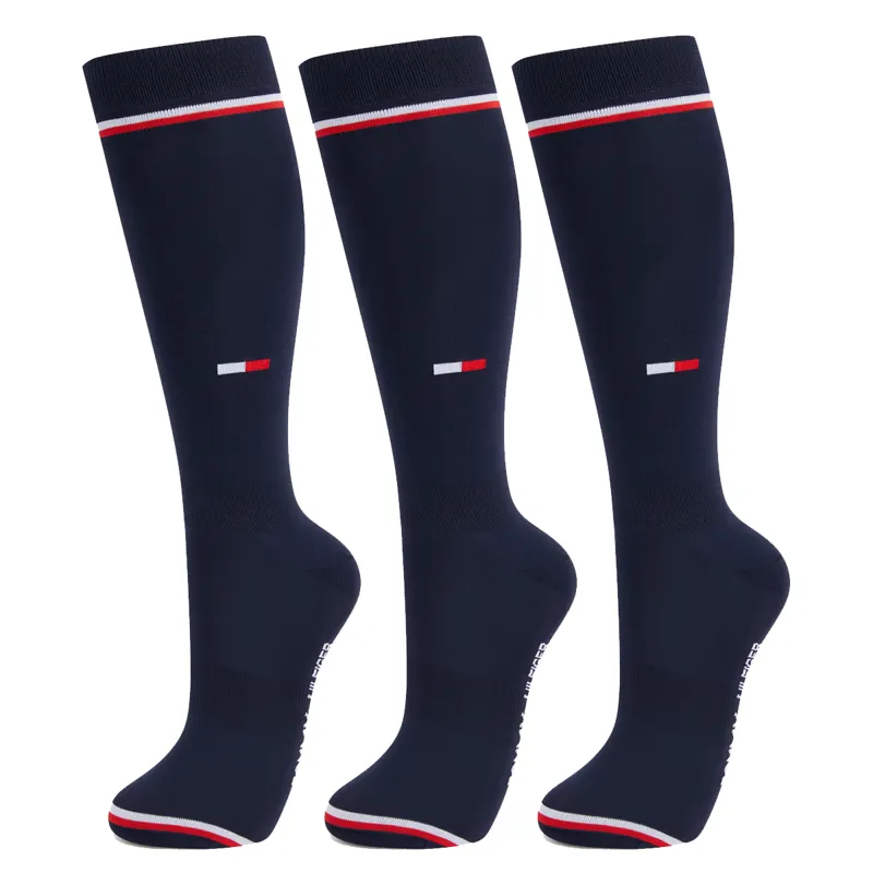 Tommy Hilfiger Unisex Byron 3-Pack Riding Socks - Desert Sky