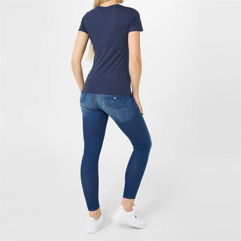 Tommy Jeans Women's Slim Fit Logo T-Shirt - Twilight Navy-2