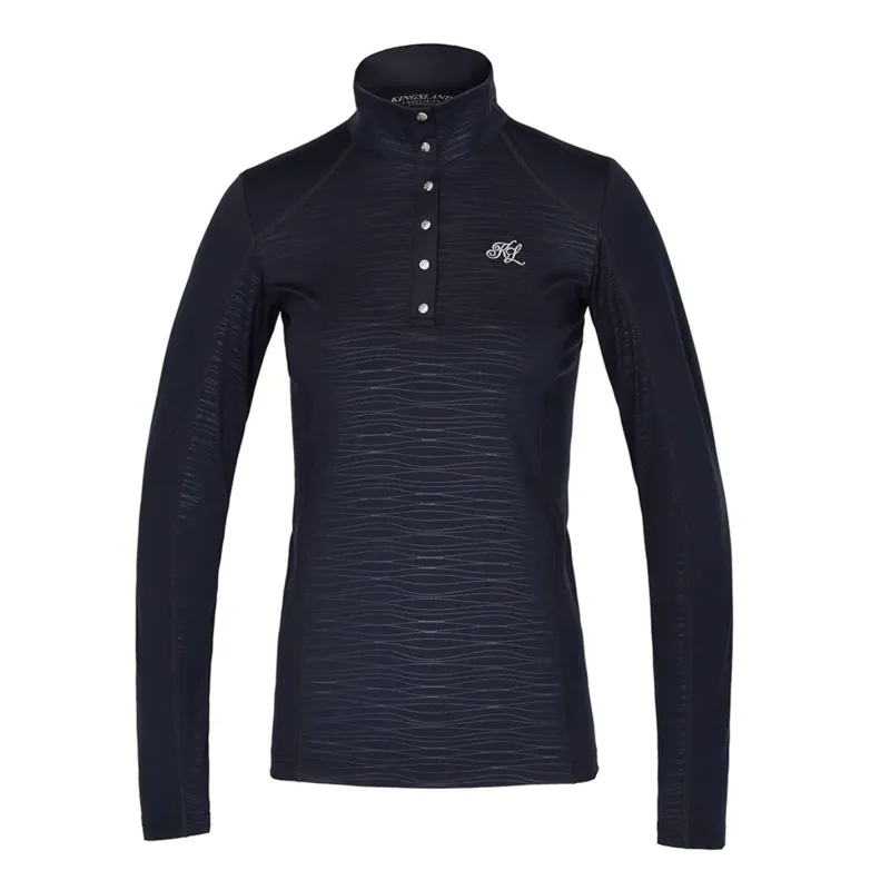 Kingsland KLNovella Ladies Training Shirt with Buttons - Navy