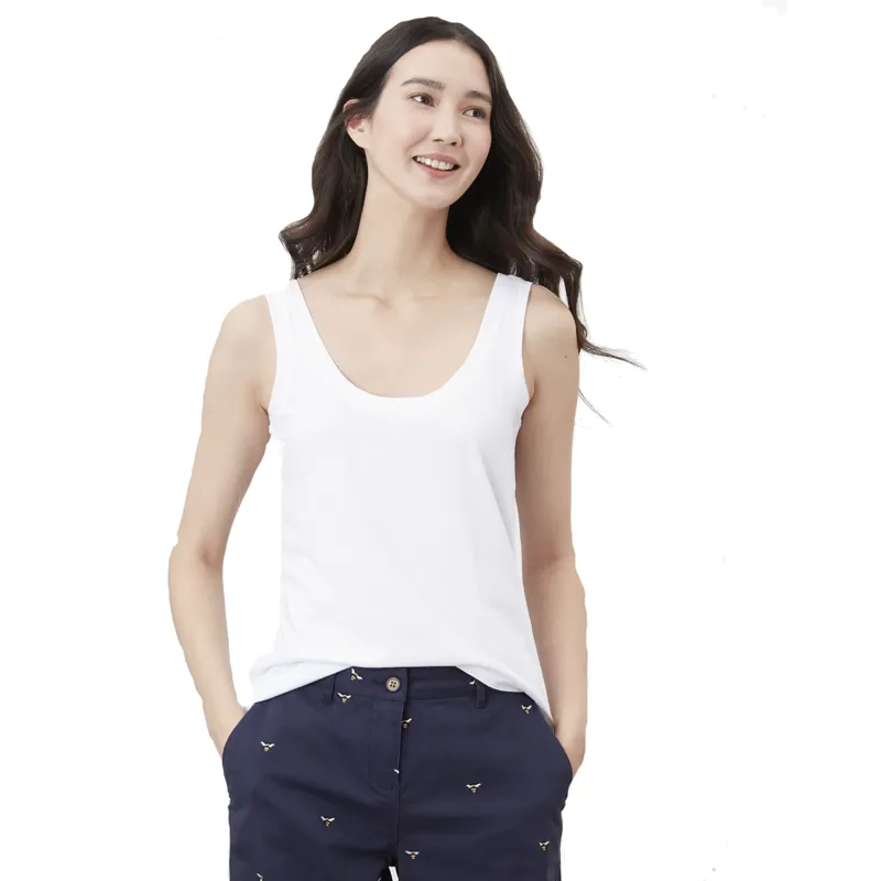 Joules Scoop Neck Jersey Vest - Bright White