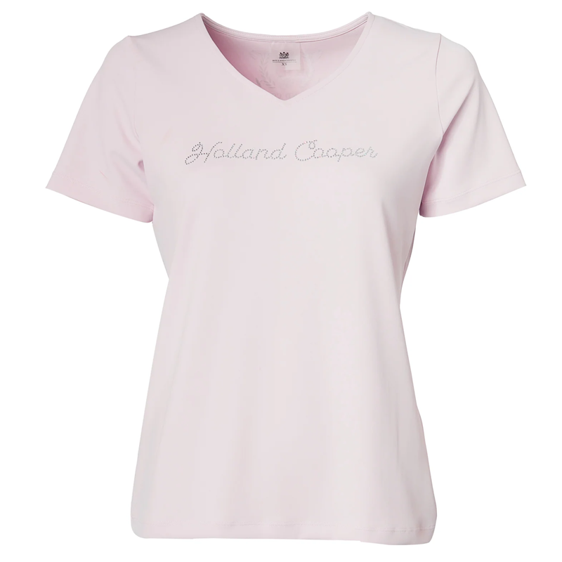 Holland Cooper Training V-Neck Tee - Blush-3