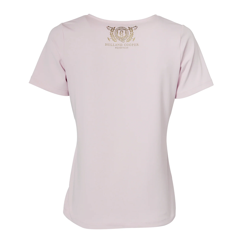 Holland Cooper Training V-Neck Tee - Blush-4