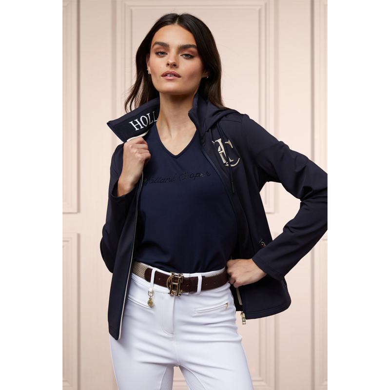 Holland Cooper Training V-Neck Tee - Ink Navy-3