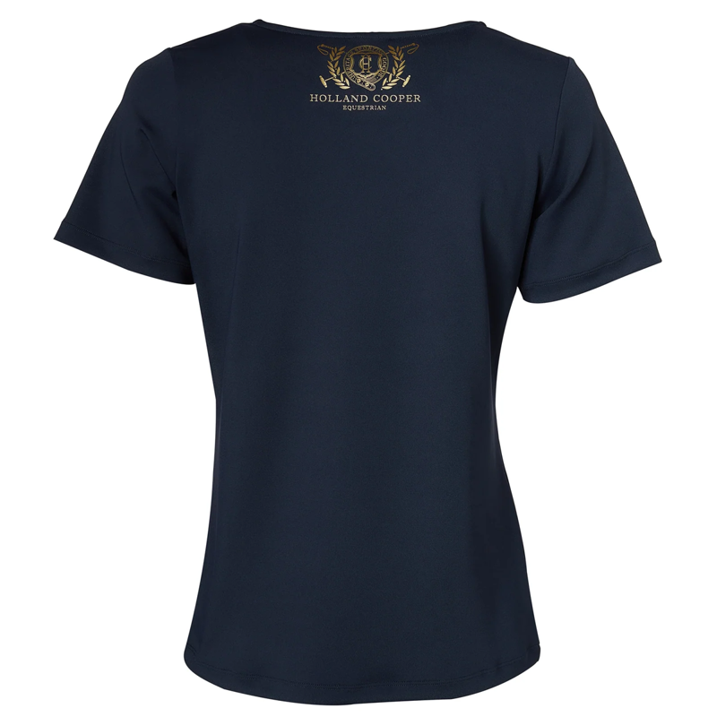 Holland Cooper Training V-Neck Tee - Ink Navy-6