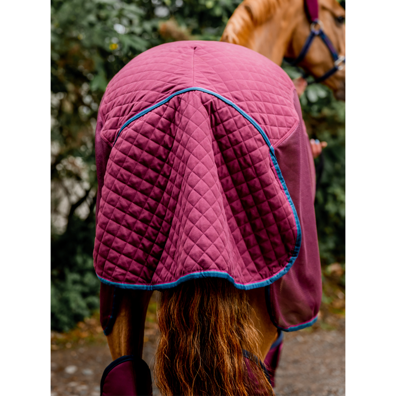 Horseware Rambo Travel Series Rug - Burgundy/Burgundy/Teal/Navy -1