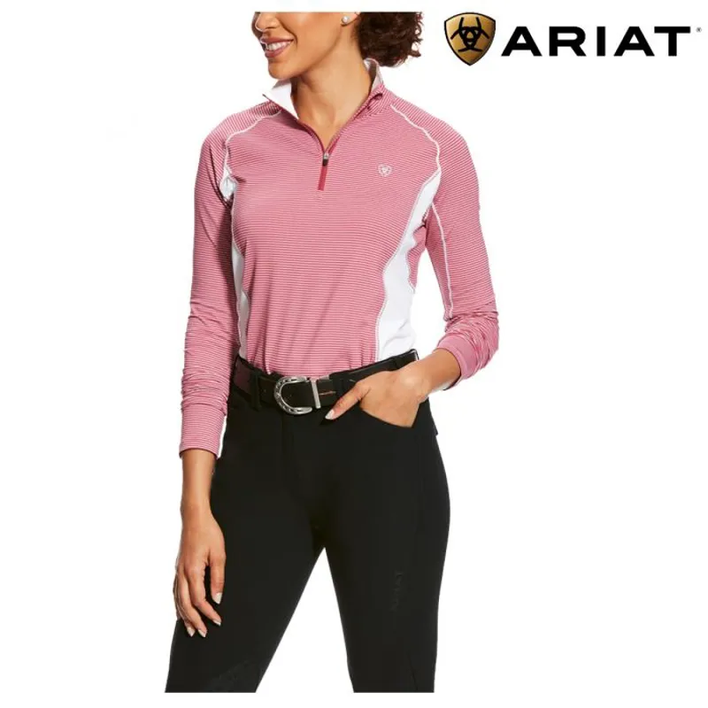 Ariat Womens Tri Factor 1/4 Zip - Rose 