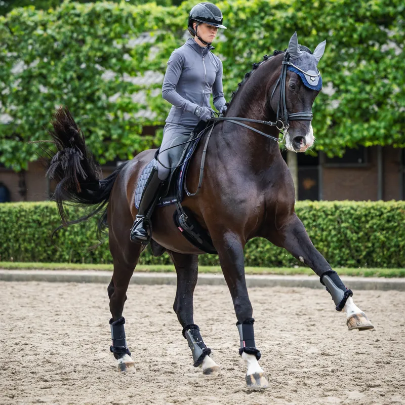 LeMieux Fleece Edged Mesh Brushing Boot - Twilight Grey-4