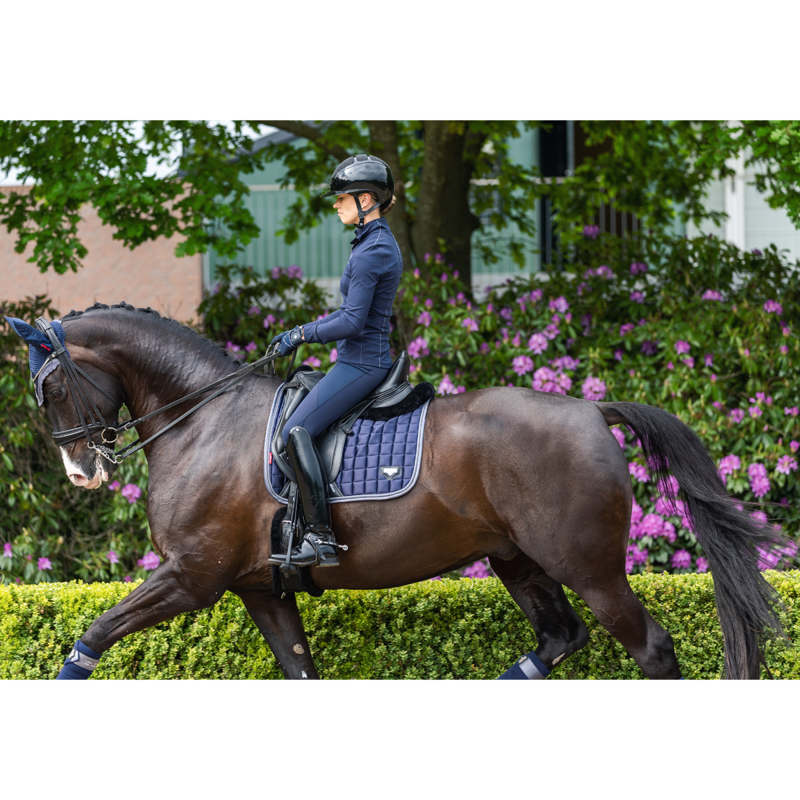 LeMieux Loire Classic Satin Dressage Square - Twilight Navy-2