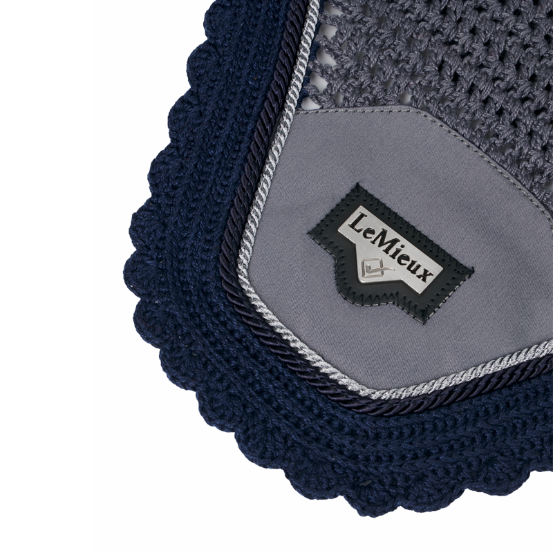 LeMieux Loire Satin Fly Hood - Twilight Grey-1