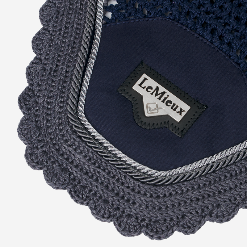 LeMieux Loire Satin Fly Hood - Twilight Navy-1