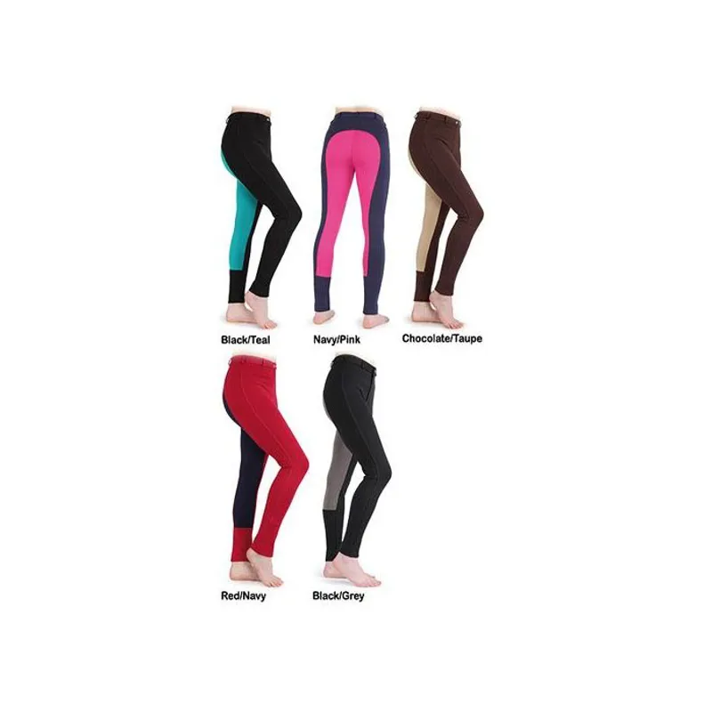 Shires Two Tone Wessex Jodhpurs - Navy/Light Blue-1
