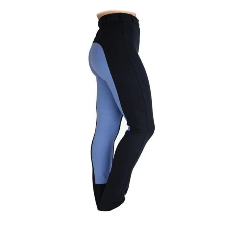 Shires Two Tone Wessex Jodhpurs - Navy/Turquoise