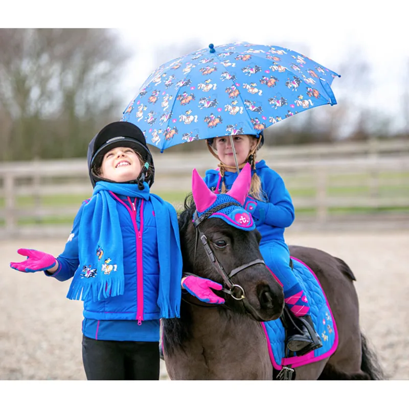 Hy Equestrian Thelwell Collection Race Umbrella - Cobalt Blue-2