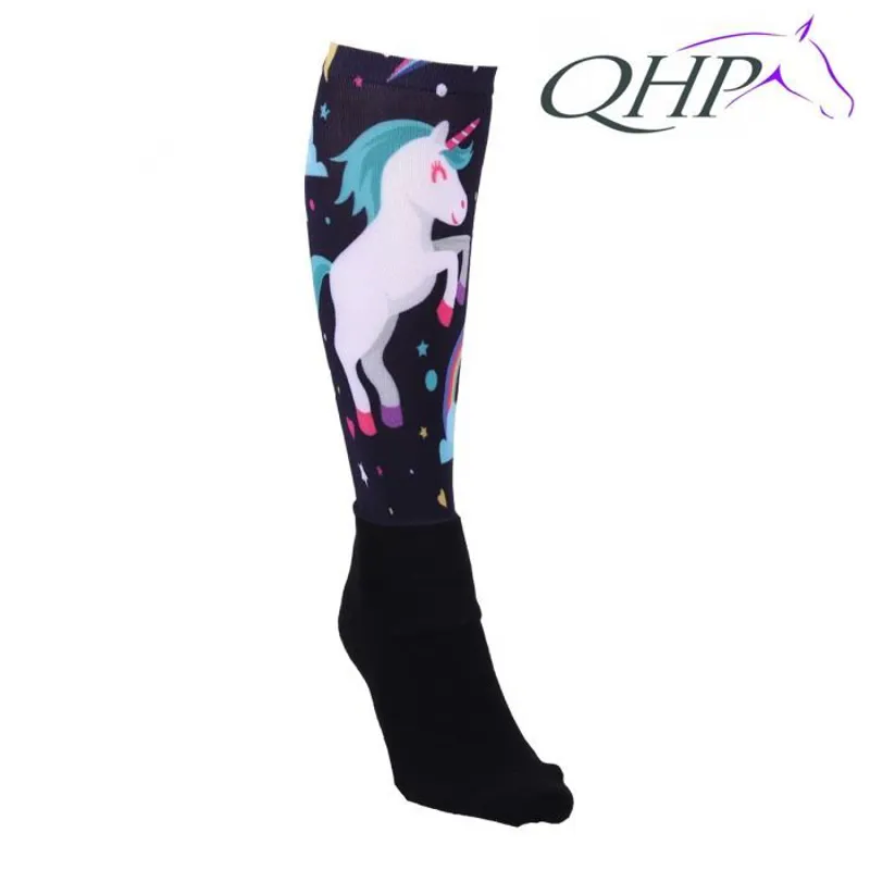 QHP Knee stockings Cheery - Winter Unicorn
