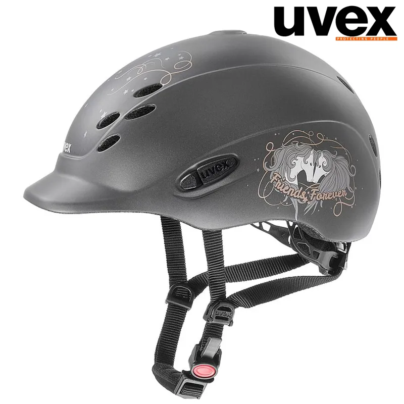 Uvex Onyxx Friends II Riding Hat XXXS-XS - Anthracite Mat