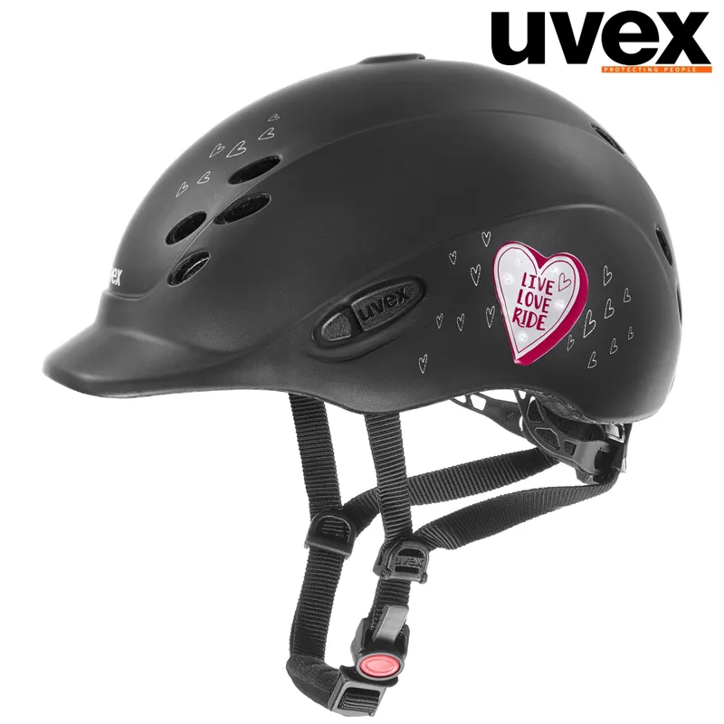 Uvex Onyxx Glamour Riding Hat XXXS-XS - Black/Pink
