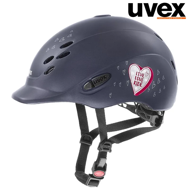 Uvex Onyxx Glamour Riding Hat XXXS-XS - Navy/Pink