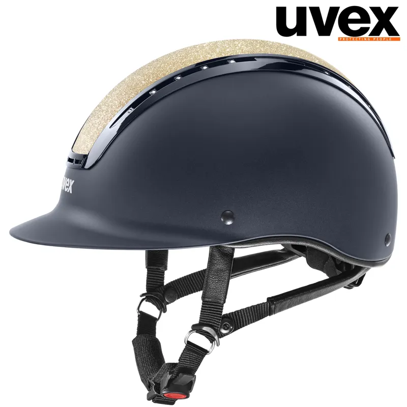 Uvex Suxxeed Starshine Riding Hat - Navy/Champagne