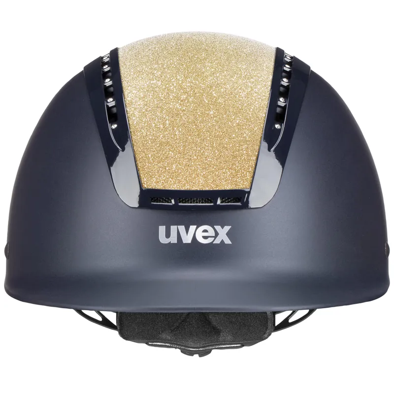 Uvex Suxxeed Starshine Riding Hat - Navy/Champagne-1