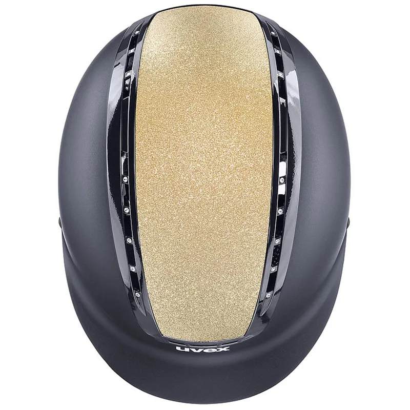 Uvex Suxxeed Starshine Riding Hat - Navy/Champagne-2