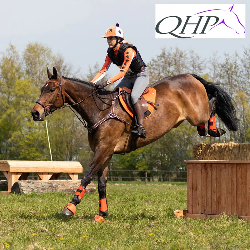 QHP Vegas Jump Saddlepad - Orange - Full-5