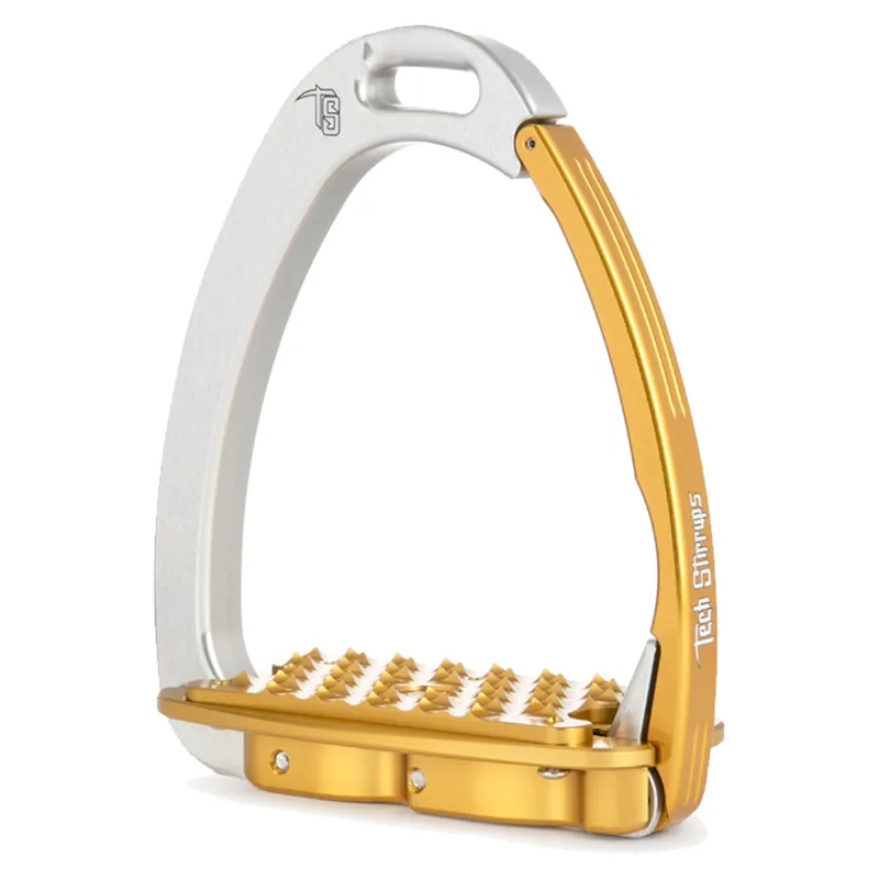 Tech Stirrups Venice Young Evo - Silver/Gold