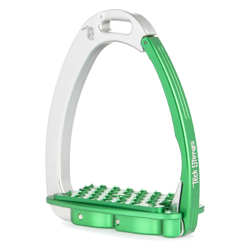 Tech Stirrups Venice Young Evo - Silver/Green