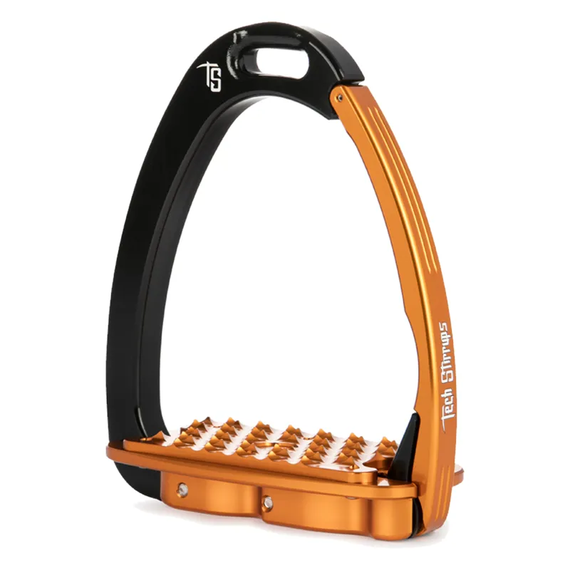 Tech Stirrups Venice Sloped Evo - Black/Orange