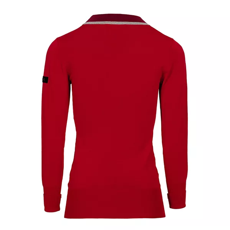 Horseware AA Platinum Ladies Vienna V-Neck Sweater - Oxblood Red-1