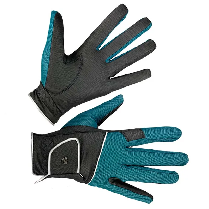 Woof Wear Vision Riding Gloves - Black/Ocean