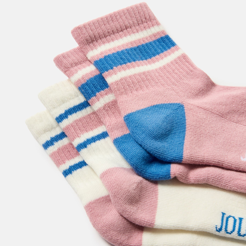 Joules Volley 2 Pack Ladies Socks - Pink Multi -1