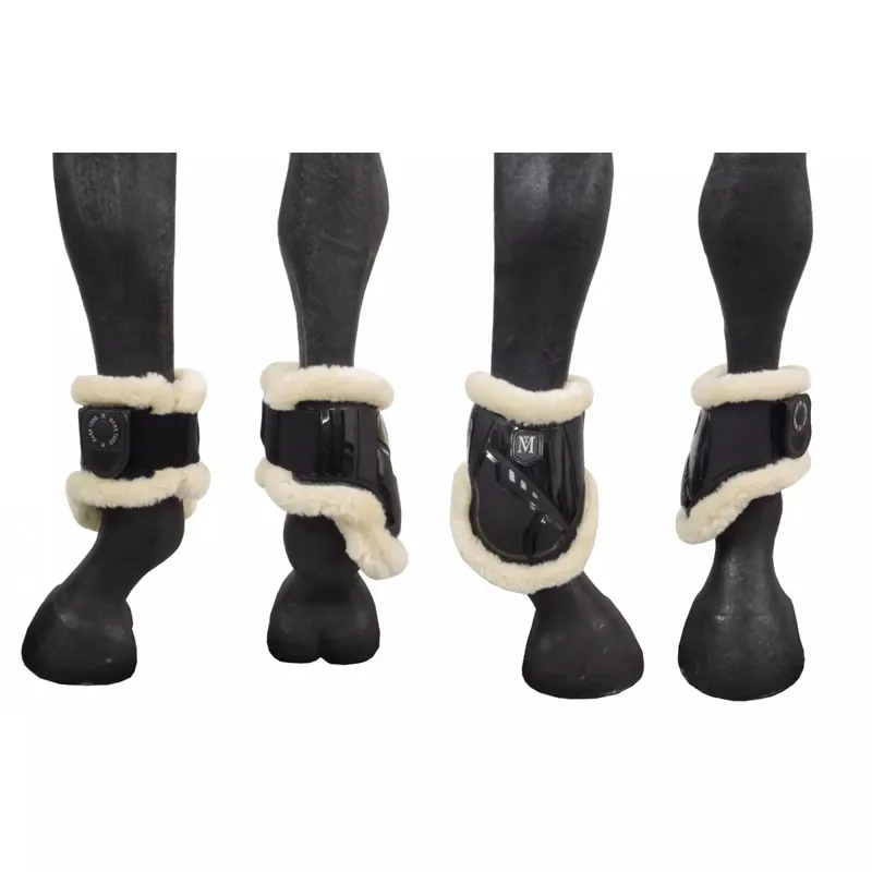 Mark Todd Air Vent Fleece Fetlock Boots - Black