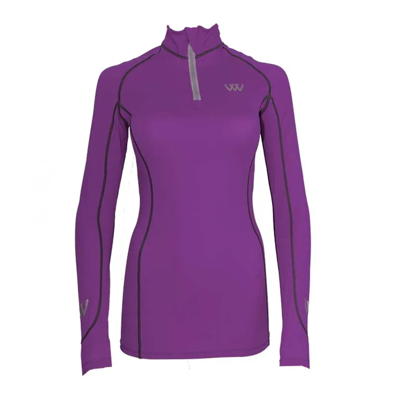 Woof Wear Ladies Performance Riding Shirt - Damson