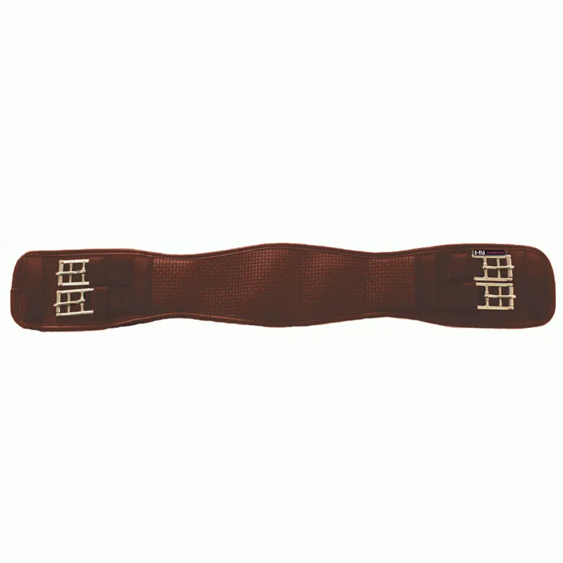Black / Brown elasticated ends Shaped comfort Cameo Anti-Chaffe Waffle Girth 