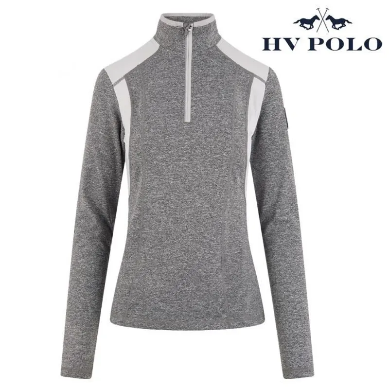 HV Polo Waroona Long Sleeve Top - Grey Melange