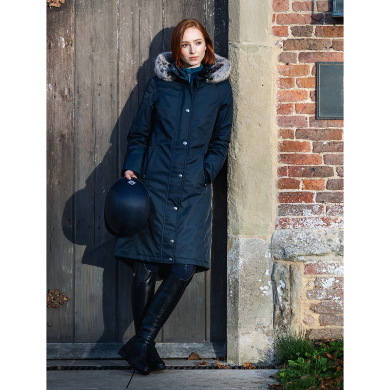 LeMieux Loire Waterproof Long Riding Coat - Navy-2