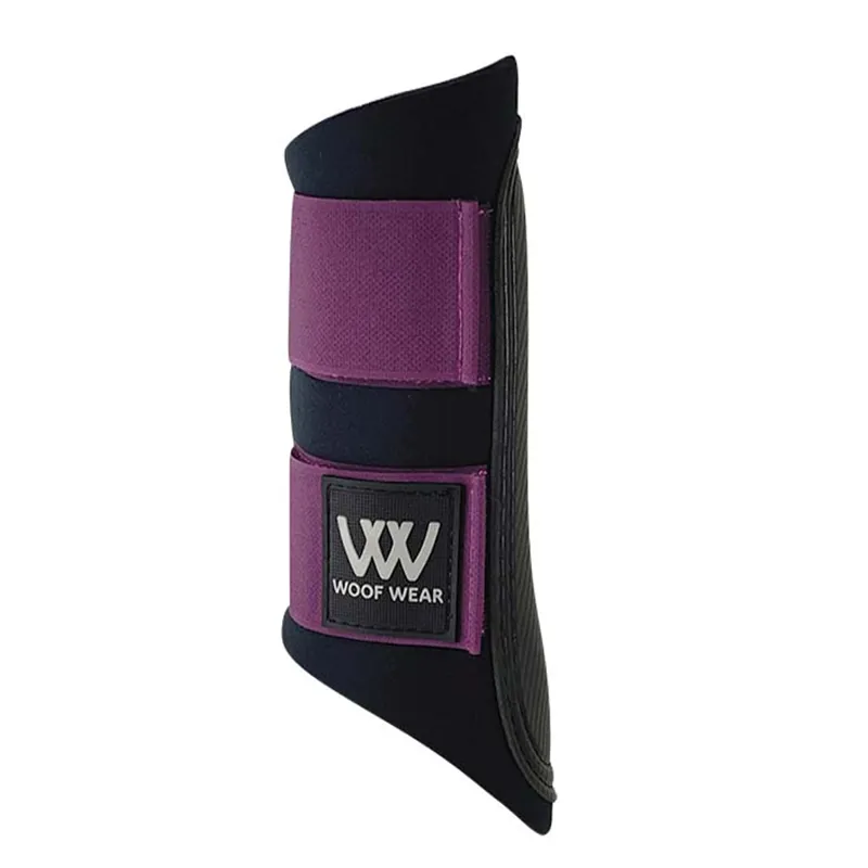 Woof Wear Club Brushing Boot - Black/Damson