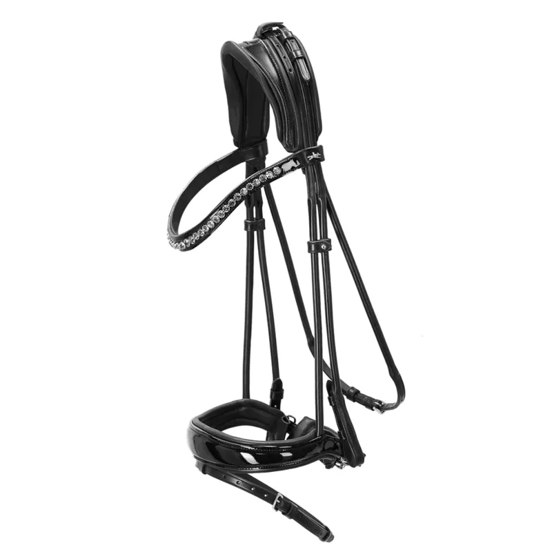 Schockemohle Westminster Bridle - Black/Patent/Silver