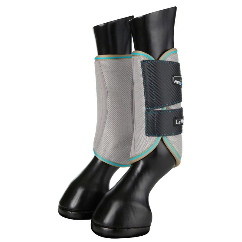 LeMieux Carbon Mesh Wrap Boots - Azure-4