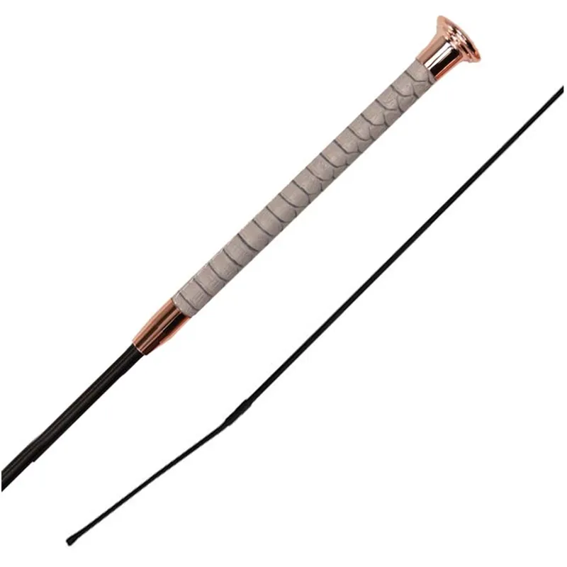 Woof Wear Reptile Dressage Whip - Grey/Rose Gold - 100cm