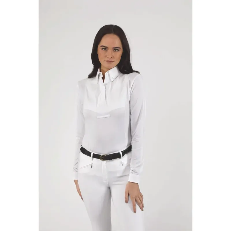Aubrion Long Sleeve Tie Shirt - White