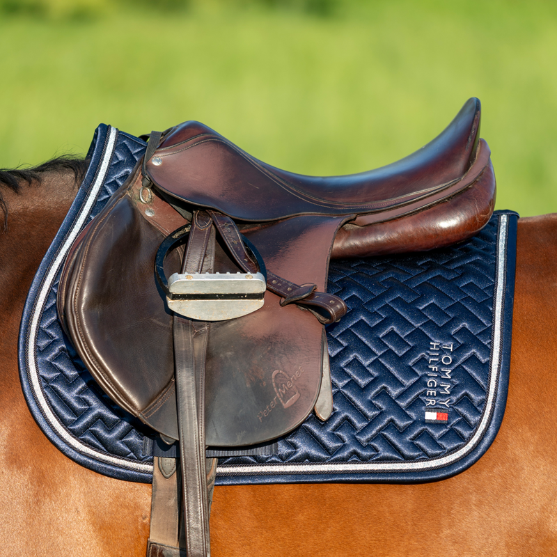 Tommy Hilfiger Windsor TH Quilted Jumping Saddlepad - Desert Sky-2