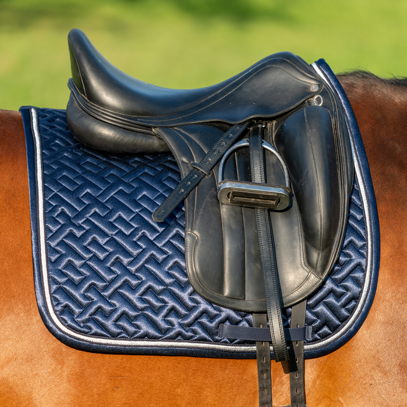 Tommy Hilfiger Windsor TH Quilted Dressage Saddle Pad - Desert Sky-3