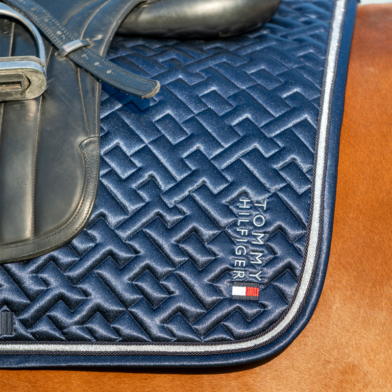 Tommy Hilfiger Windsor TH Quilted Dressage Saddle Pad - Desert Sky-4