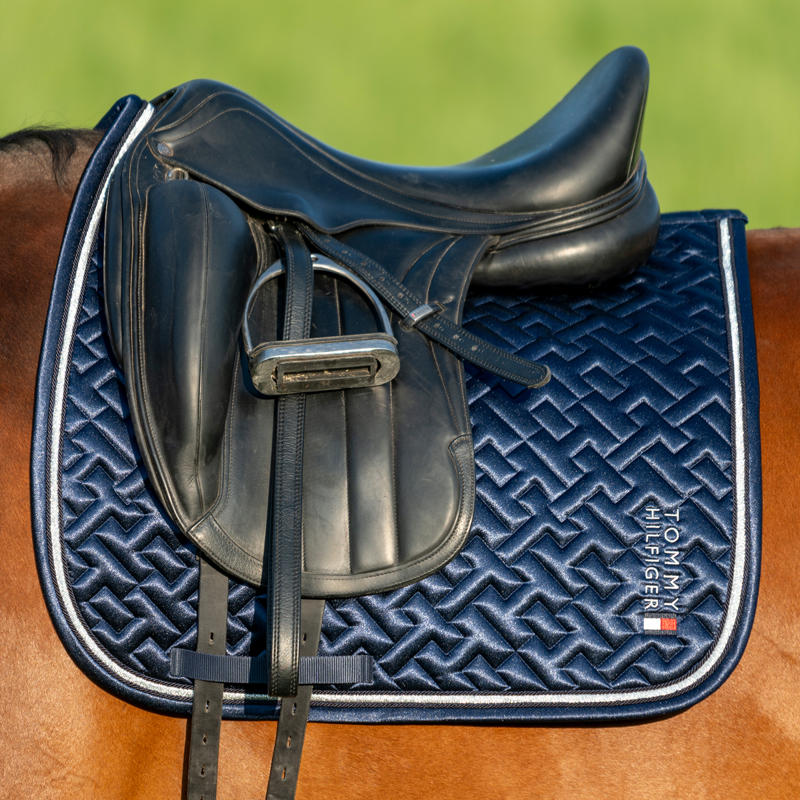 Tommy Hilfiger Windsor TH Quilted Dressage Saddle Pad - Desert Sky-2