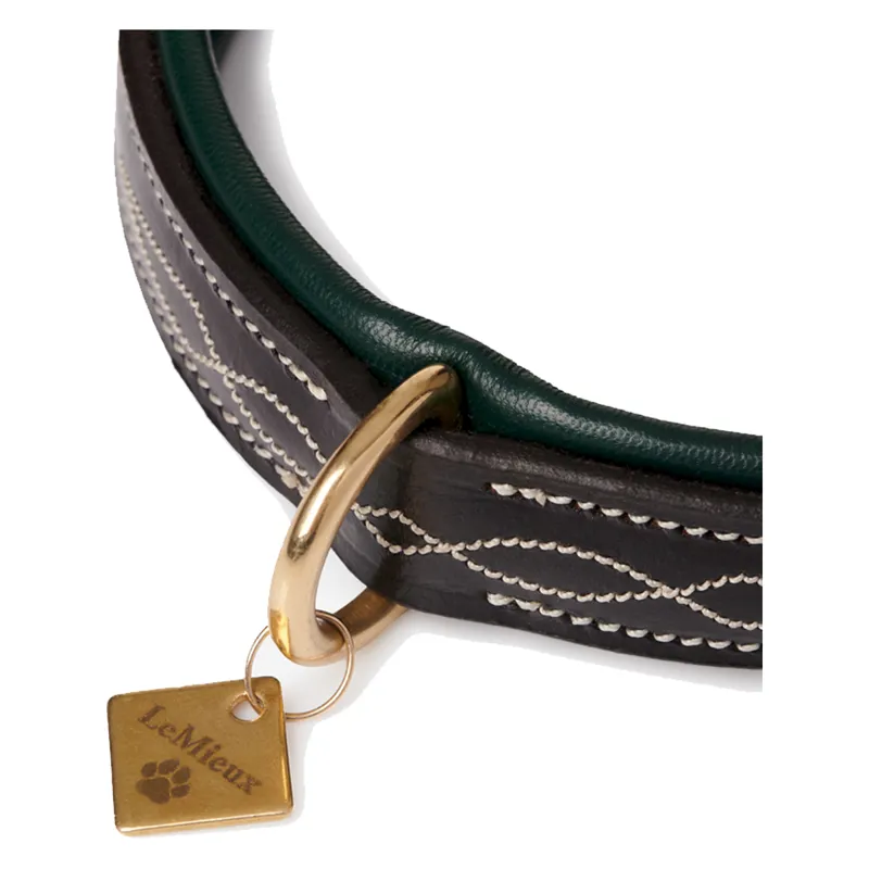 LeMieux Windsor Padded Collar - Brown/Hunter Green-1