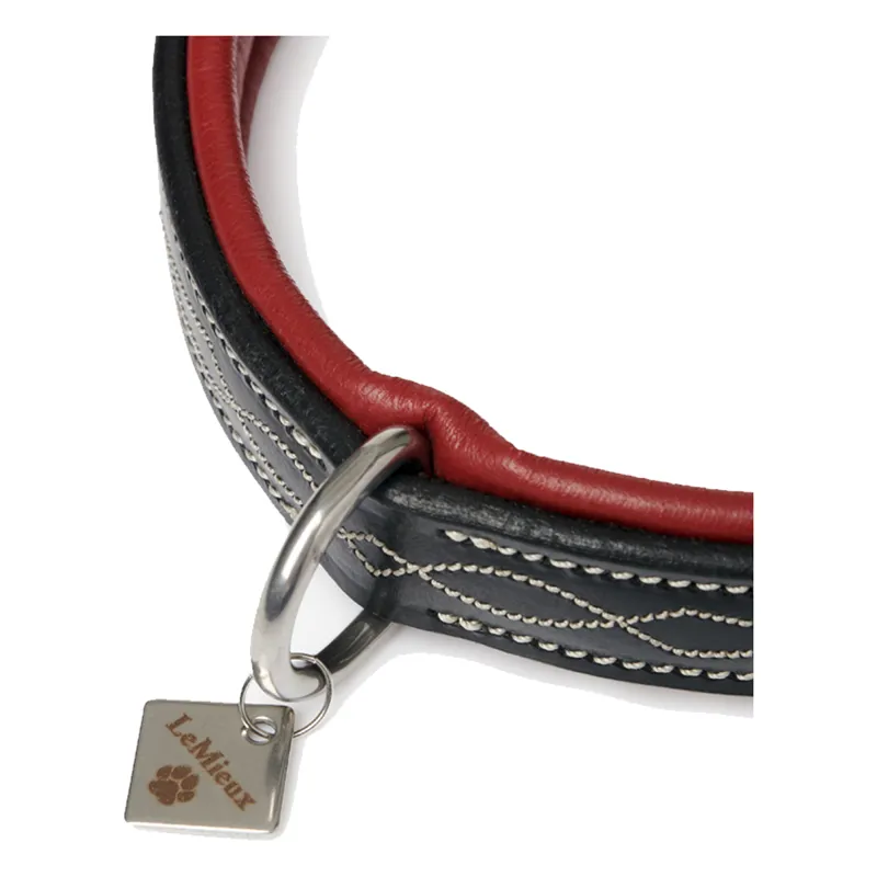 LeMieux Windsor Padded Collar - Black/Burgundy-1